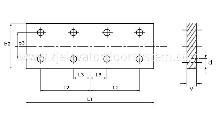 Elevator Guide Rail Fishplate T50 T75 T78 T89 T90 T114 T127